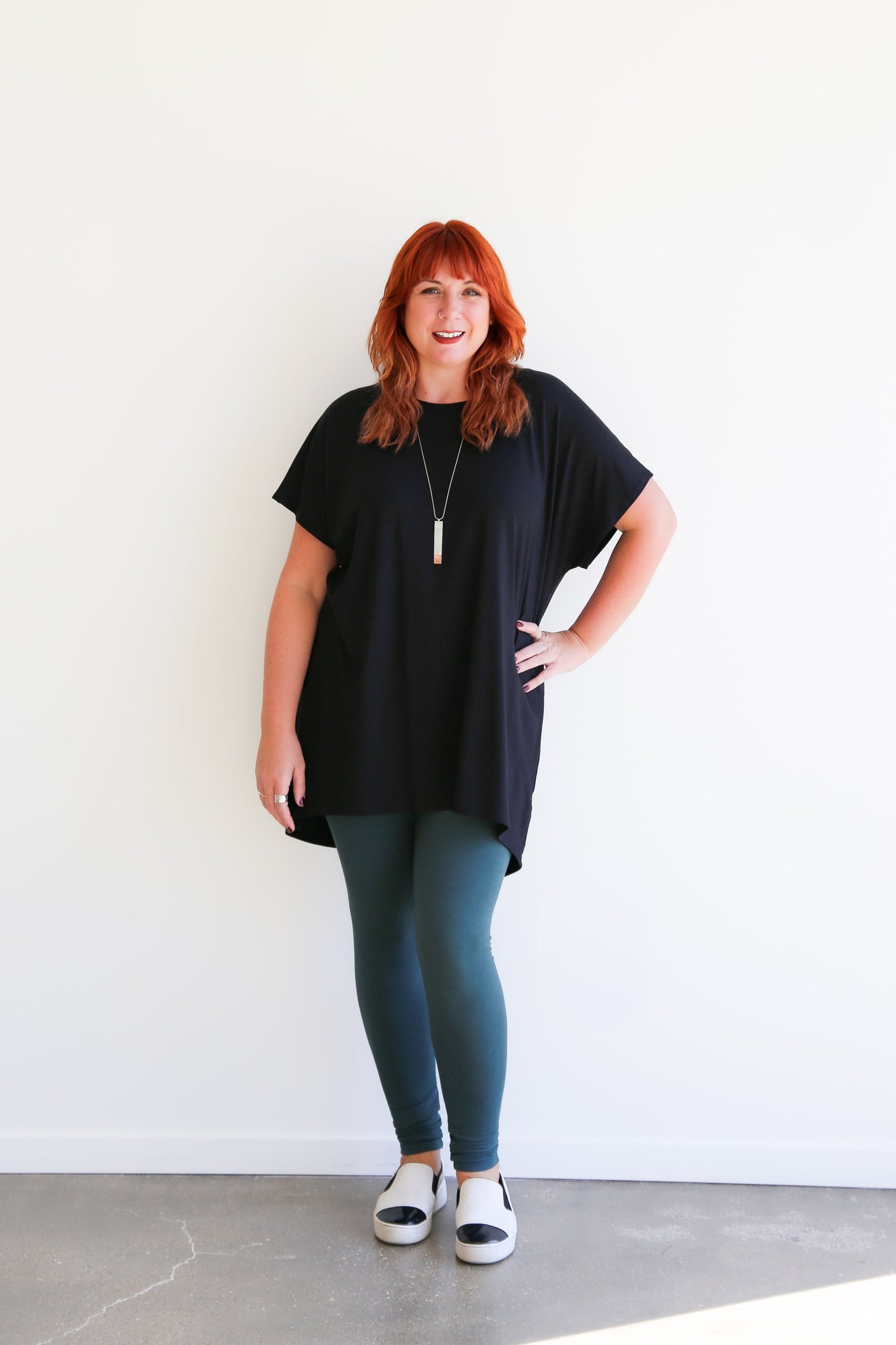 Leila Tunic Top -Black Bamboo