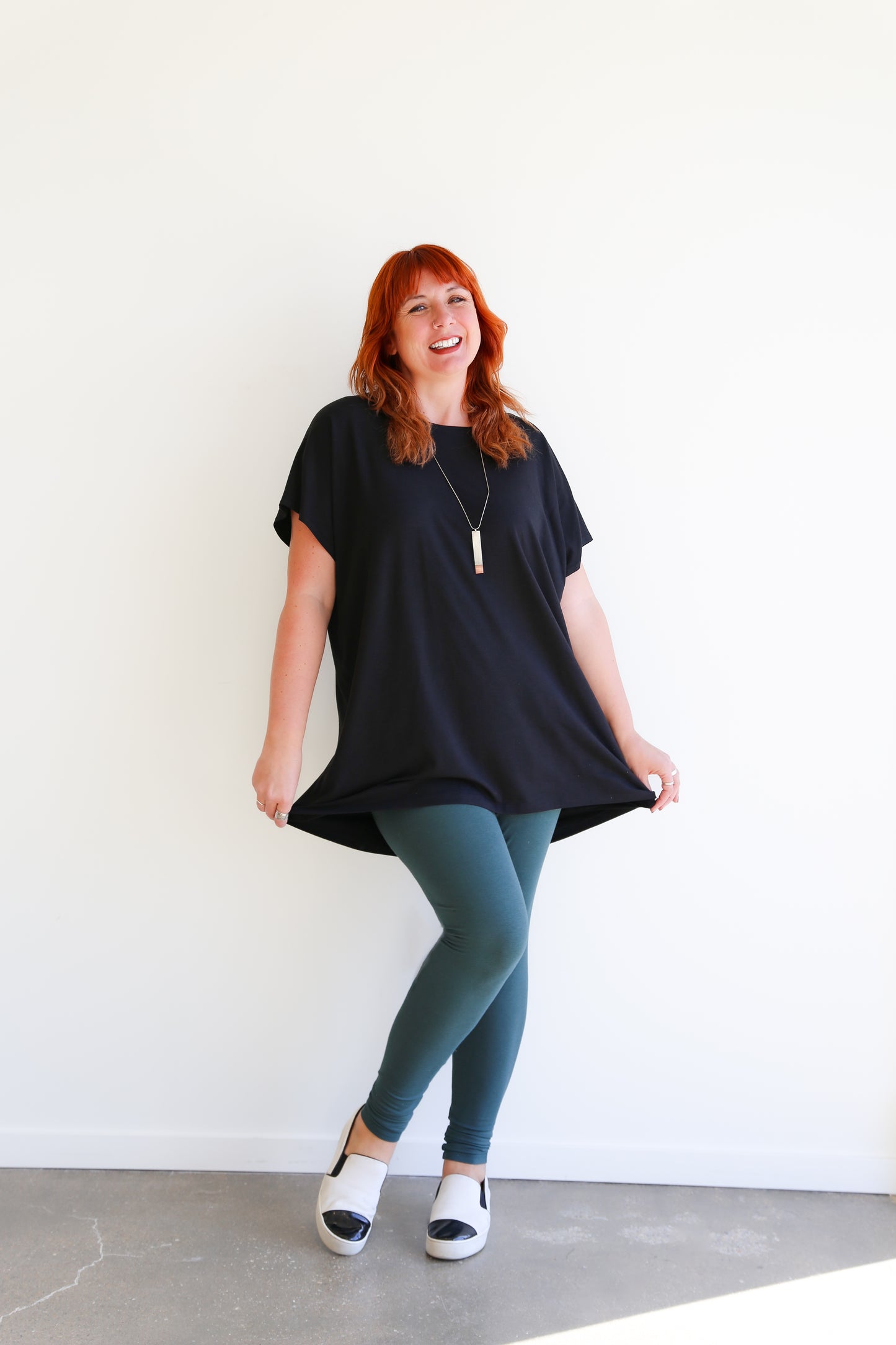 Leila Tunic Top -Black Bamboo