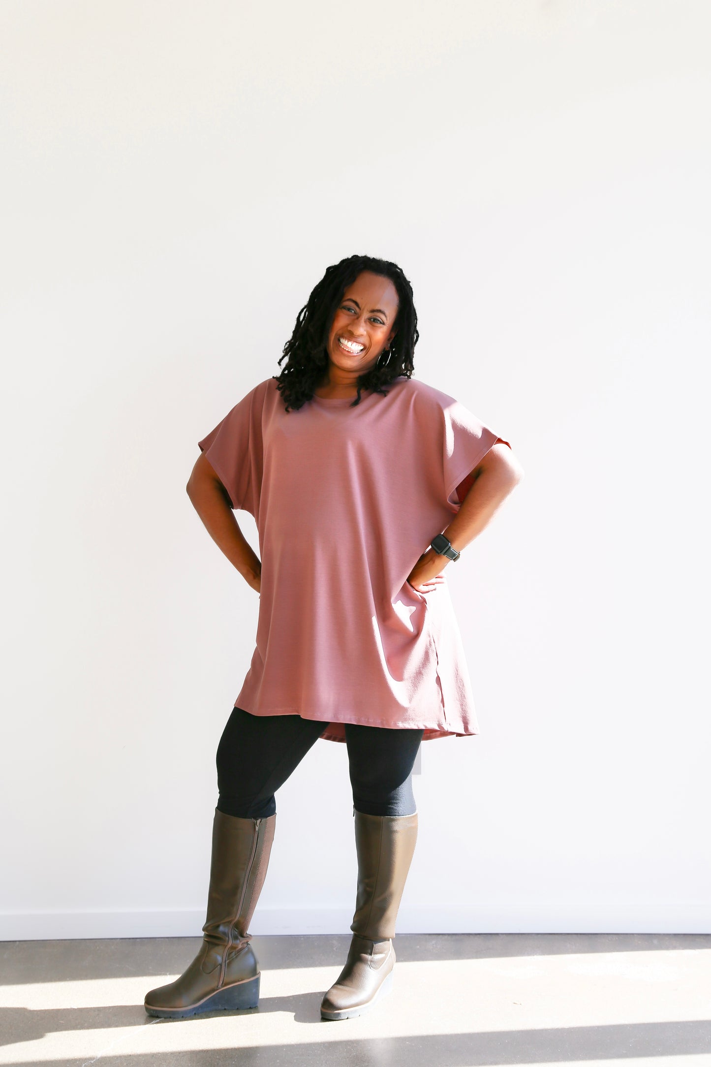 Leila Tunic Top -Rosewood