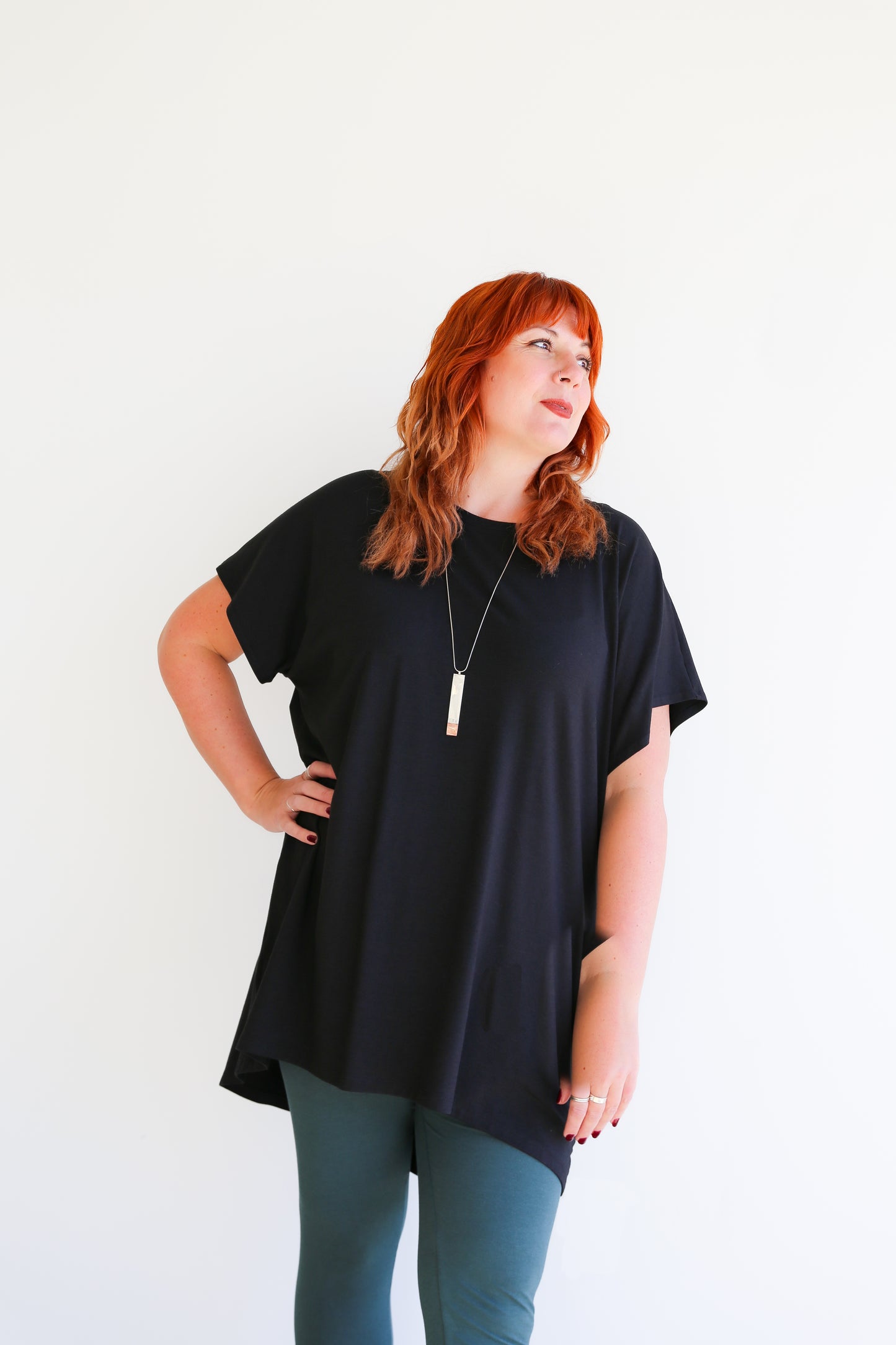 Leila Tunic Top -Black Bamboo