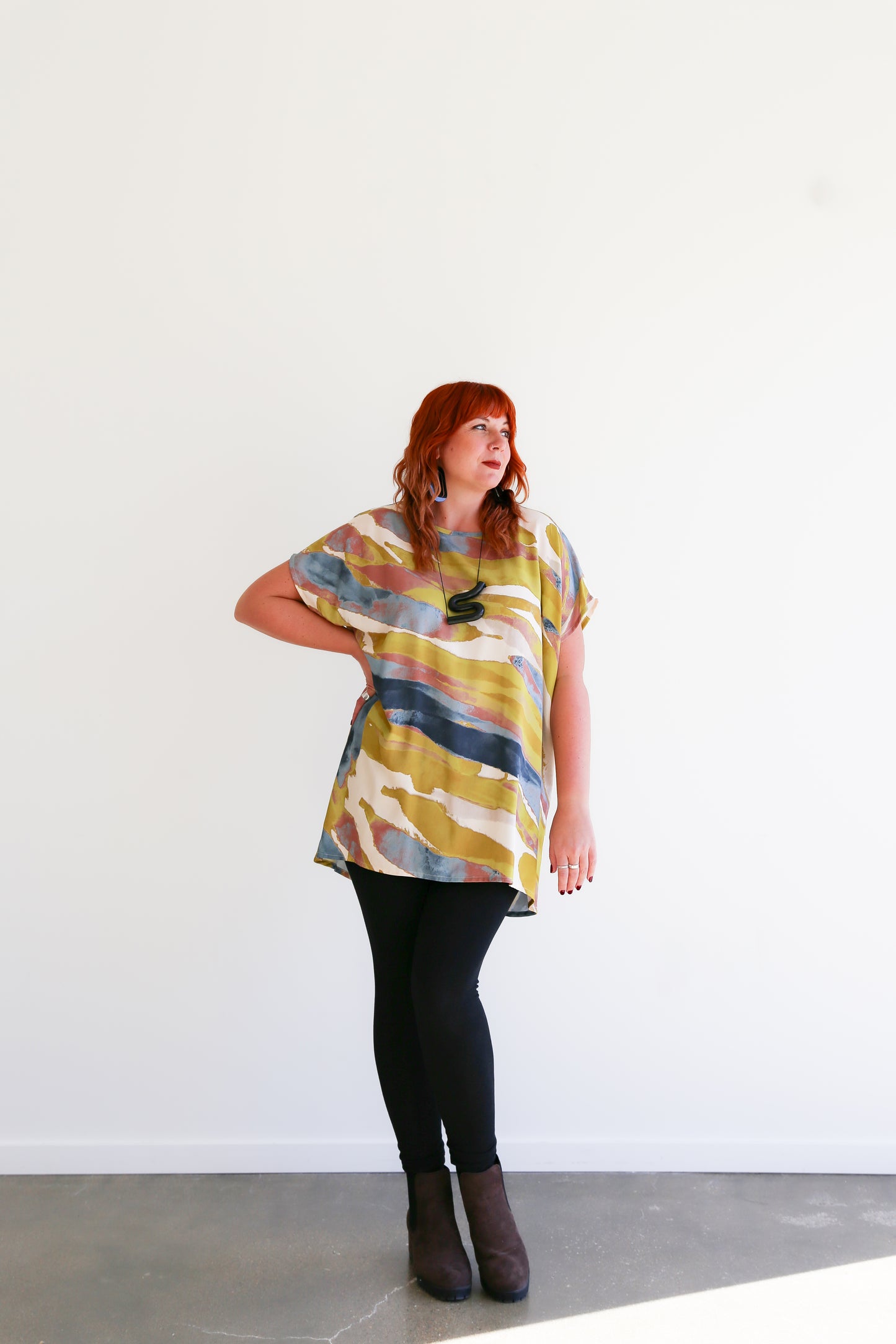 Sheila Tunic Top -Fall Print