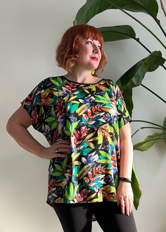 Sheila Tunic Top -Tropical Print