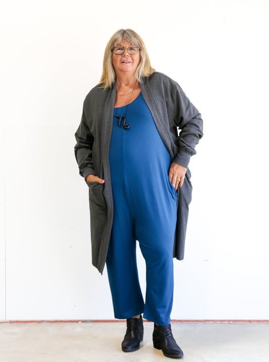 Kim Capri Jumpsuit -Sapphire