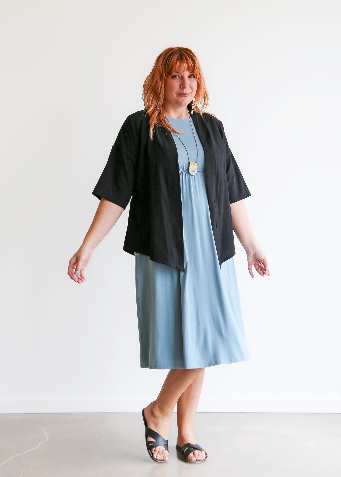 Laura Reversible Dress -Sky Blue