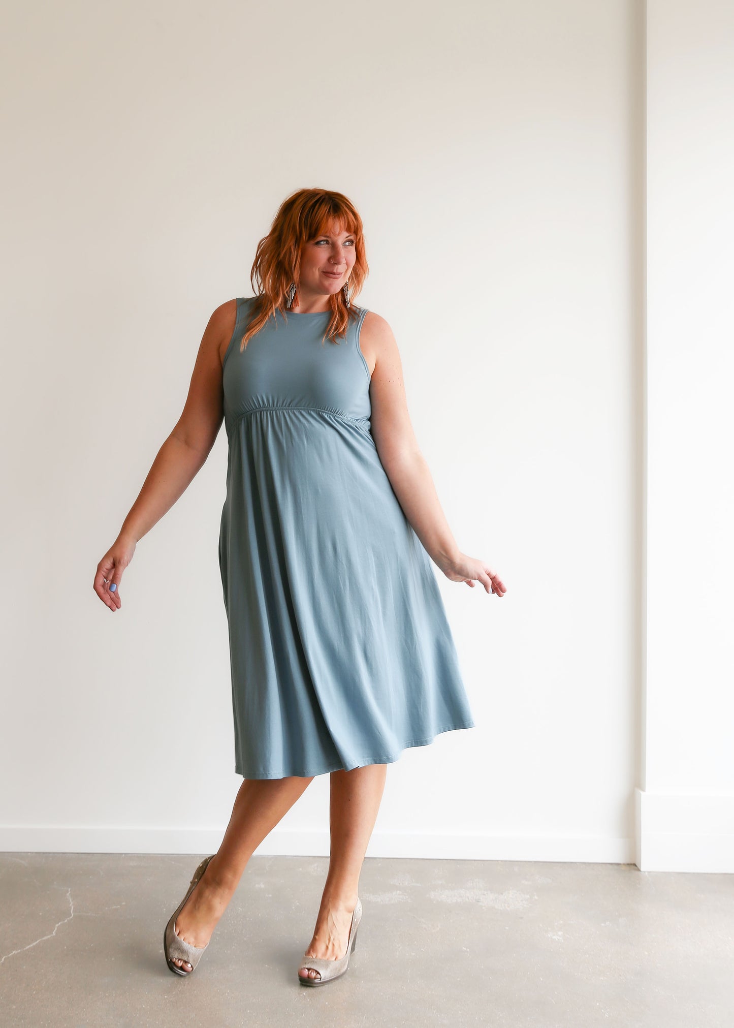 Laura Reversible Dress -Sky Blue